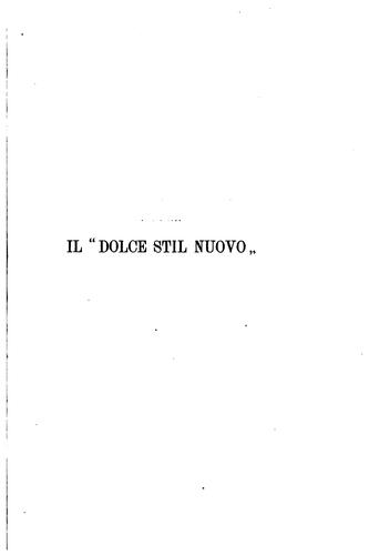Il "dolce stil nuovo."