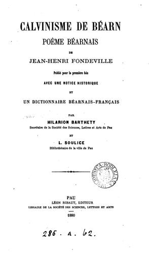 Calvinisme de bearn
