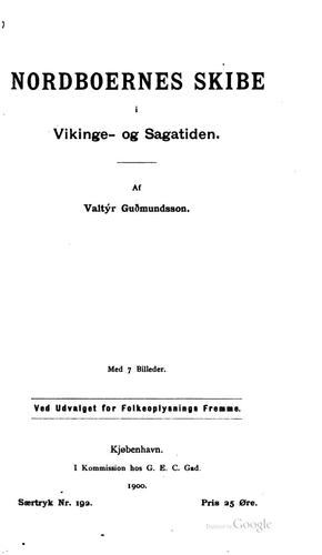 Nordboernes skibe i vikinge- og sagatiden