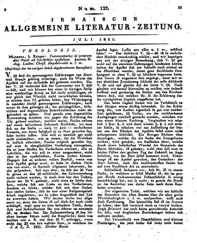 Jenaische allgemeine Literatur-Zeitung. Jahrg. 1-[38. With] Intelligenzblatt ...