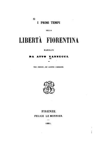 I primi tempi della libertà fiorentina