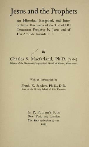 Jesus and the prophets