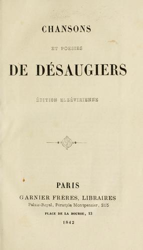 Chansons et poésies diverses de Désaugiers