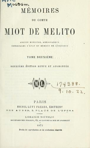 Mémoires.