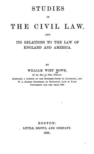 Studies in the civil law