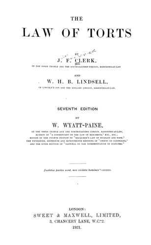 The law of torts
