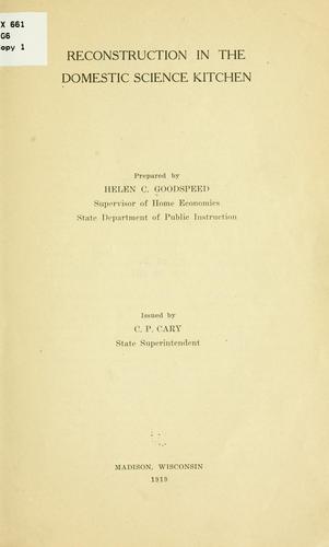 Reconstruction in the domestic science kitchen