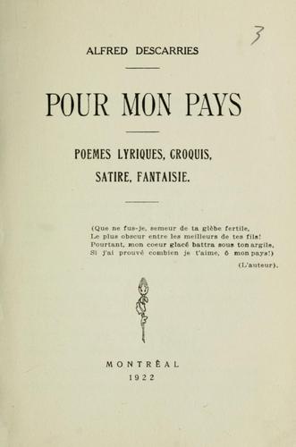 Pour mon pays