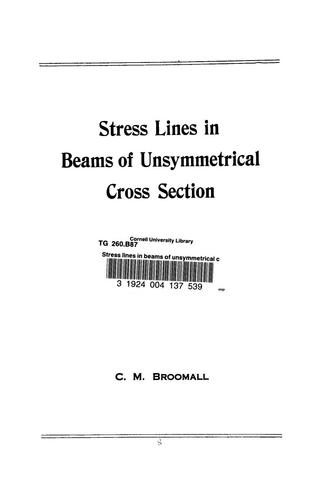 Stress lines in beams of unsymmetrical cross section