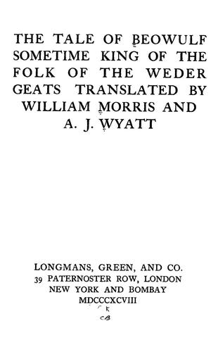 The tale of Beowulf