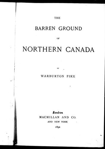 The barren ground of northern Canada