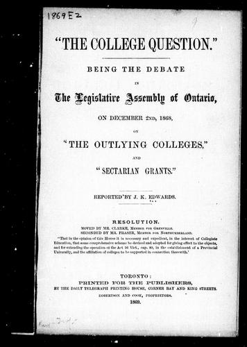 "The College question"