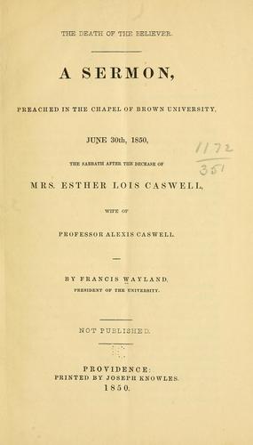The death of the believer