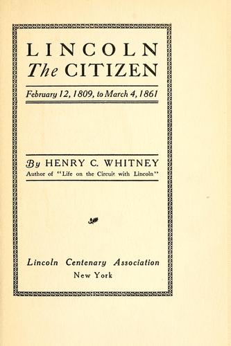 Lincoln the citizen