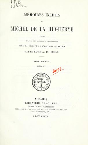 Mémoires inédites