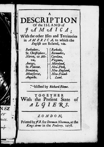 A Description of the island of Jamaica