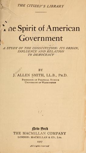 The spirit of American government