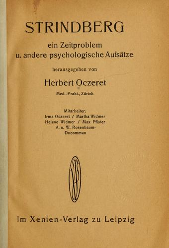 Strindberg, ein Zeitproblem