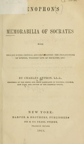 Xenophon's Memorabilia of Socrates