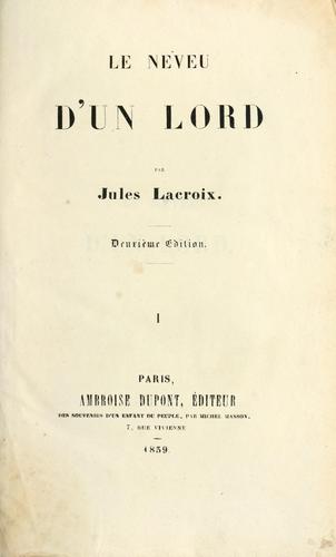 Le neveu d'un lord