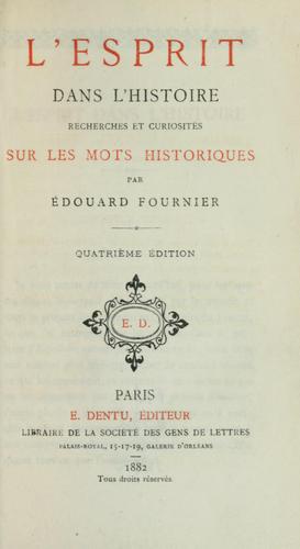 L'esprit dans l'histoire