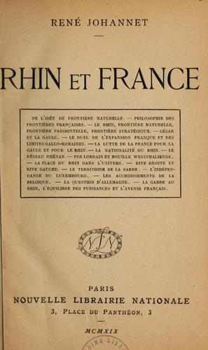 Rhin et France ...