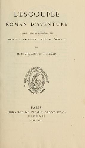 L' escoufle; roman d'aventure