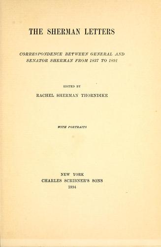 The Sherman letters