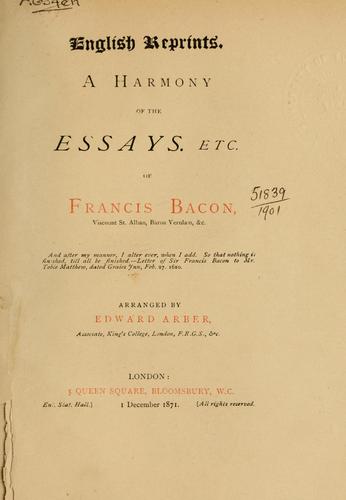 A harmony of the essays, etc