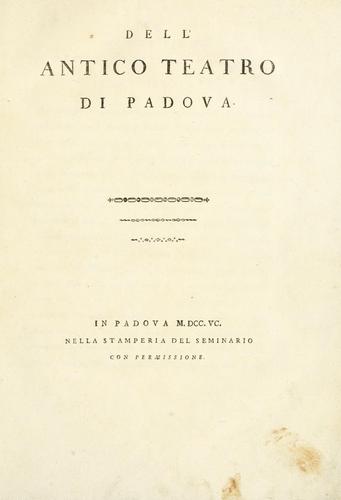Dell'antico teatro di Padova
