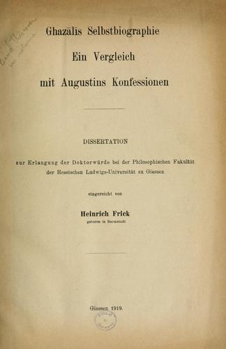 Ghazālīs Selbstbiographie