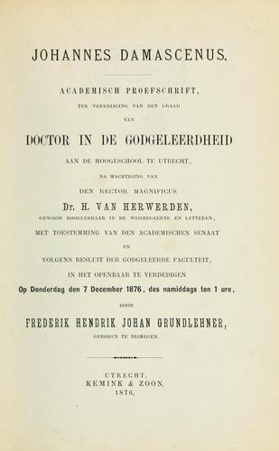 Johannes Damascenus