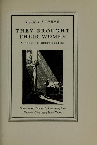 They brought their women, a book of short stories