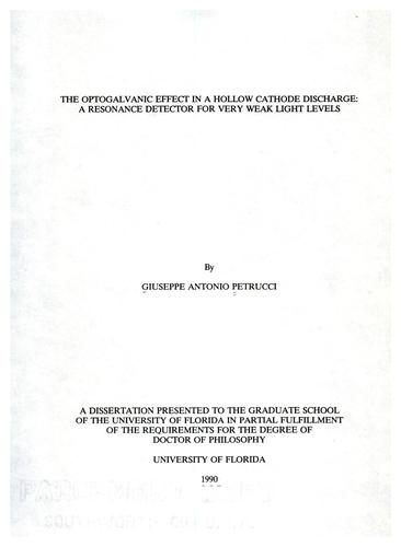 The optogalvanic effect in a hollow cathode discharge