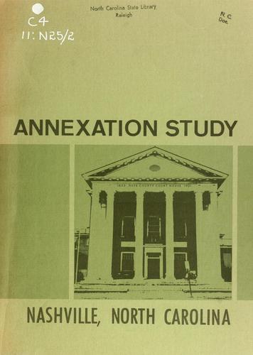 Annexation study, Nashville, North Carolina