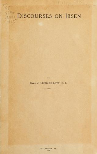 Discourses on Ibsen