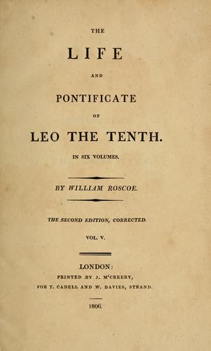 The life and pontificate of Leo the Tenth