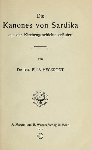 Die kanones von Sardika aus der kirchengeschichte erläutert