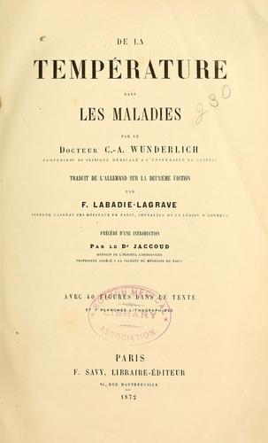 De la temperature dans les maladies