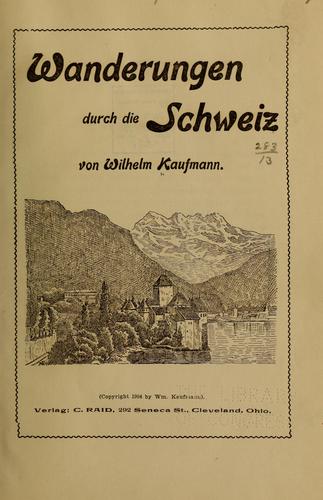 Wanderungen durch die Schweiz