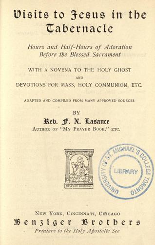 Visits to Jesus in the tabernacle