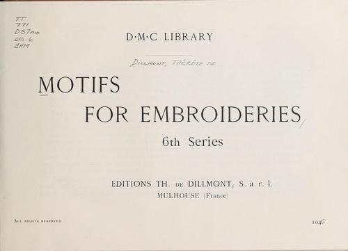Motifs for embroideries