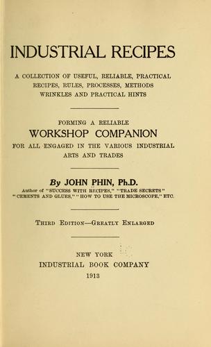 Industrial recipes
