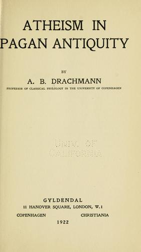 Atheism in pagan antiquity