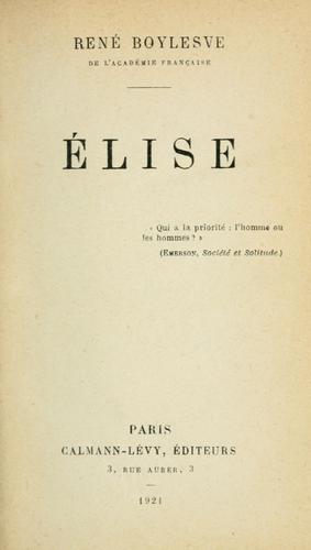 Élise ...