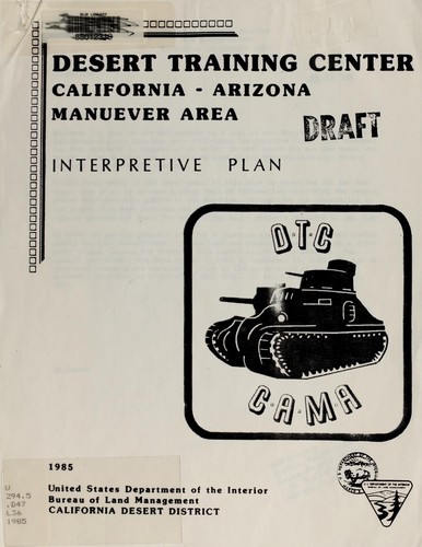 Desert Training Center : California-Arizona maneuver area