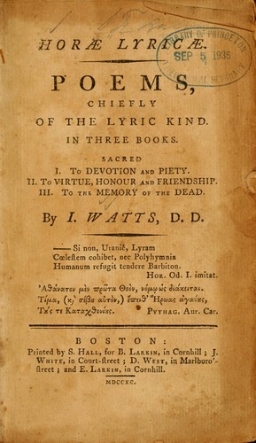 Horae lyricae