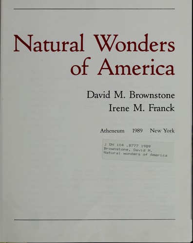 Natural wonders of America