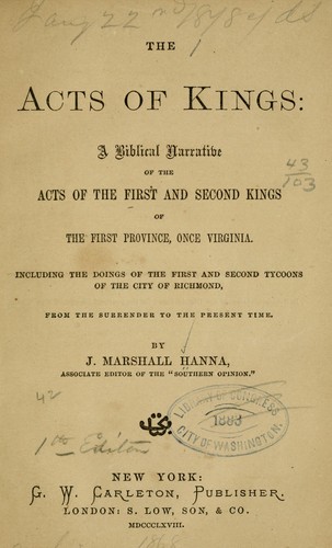 The acts of kings