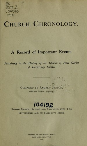 Church chronology
